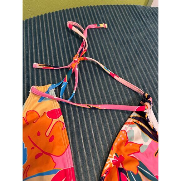 Talisea Halter Tankini Swimsuit - Floral - Size Large - Picture 3 of 4